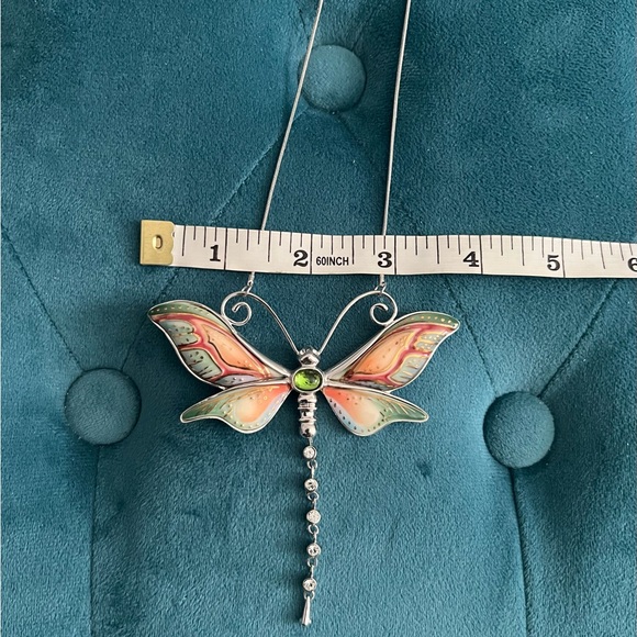 Franz Porcelain Dragonfly Necklace — Hand-painted, Statement Piece! - Picture 9 of 9